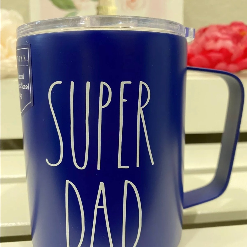 Rae Dunn Super Dad Tumbler Cup for Fathers Day Stainless Steel 20 oz. NWT